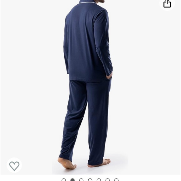 New with tags Men izod two-piece sleepwear navy color size m - Picture 2 of 6